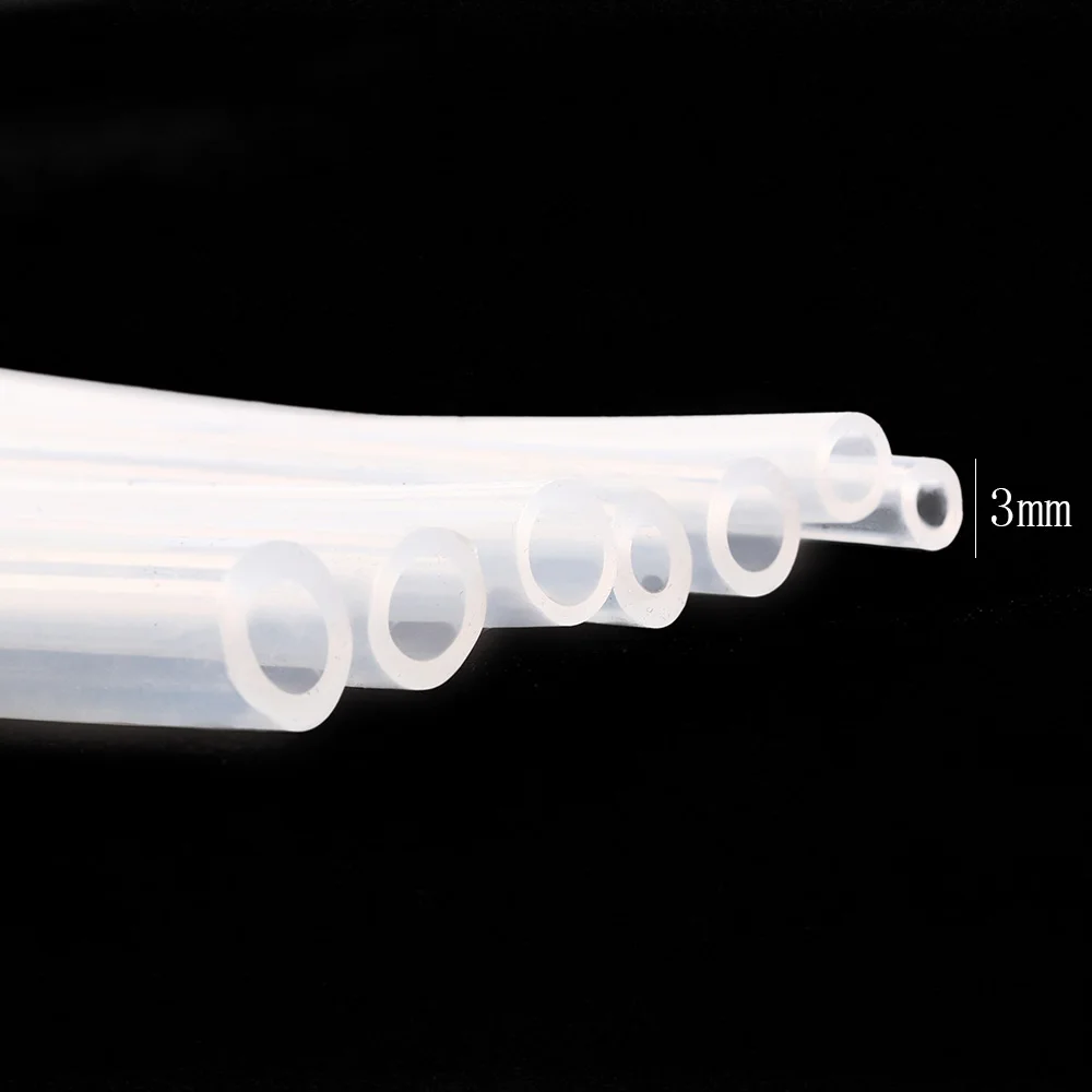 High Quality 1 Meter Flexible Food Grade Transparent Silicone Rubber Hose 2 3 4 5 6 7 8 10mm Out Diameter Silicone Tube For Home