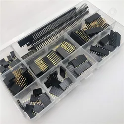 Broche mâle femelle 122mm, connecteur d'en tête de bouclier empilable, broche de carte PCB détachable pour Arduino, 2.54 pièces 