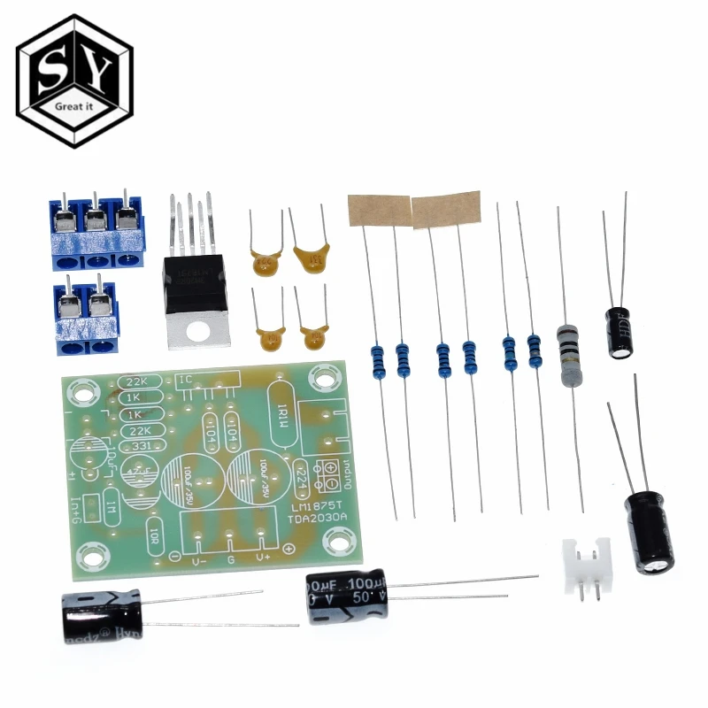 LM1875T mono boom level power 30W amplifier board speaker PCB production DIY kit LM1875 | Электронные компоненты и