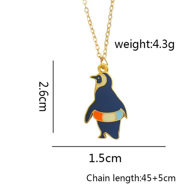 Alloy Penguin Pendant Enamel Charm Necklace (Waterproof) at Rs 50/piece in  New Delhi