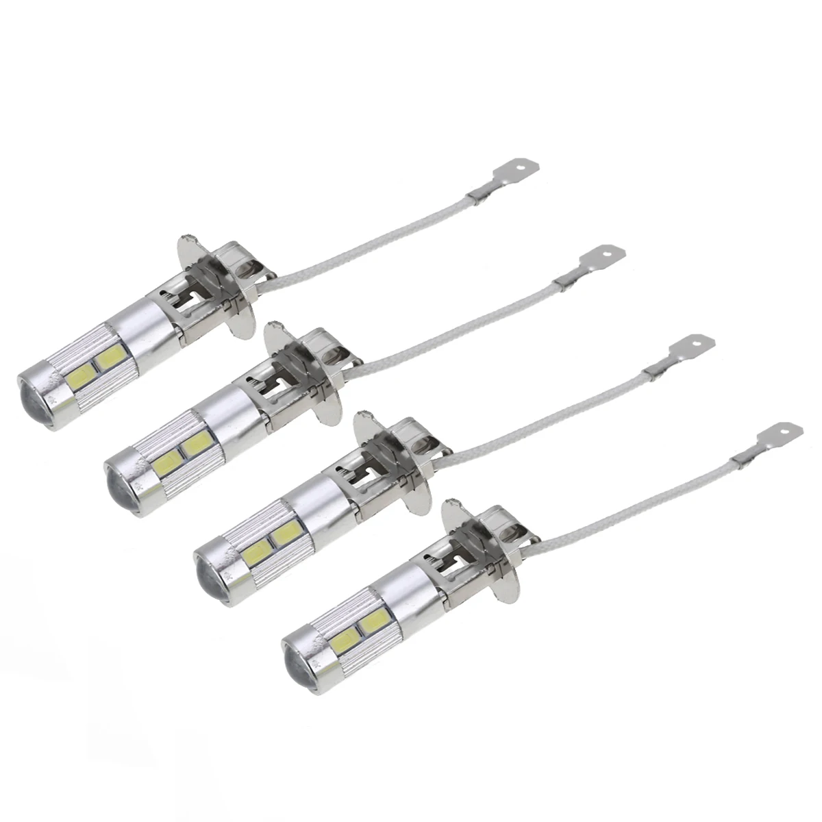 Mayitr 4pcs 12V H3 5630 10SMD LED Car Fog Lamp Super White Auto Driving Brake Light Signal Lamp Bulb for Car Light Source