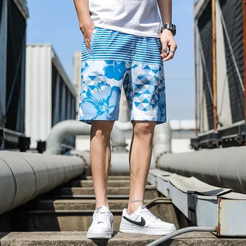 

Sports Casual Shorts Big Pants Tide Brand Summer Beach Pants Men's Cotton Loose Five-point Pants Seaside Vacation Summer