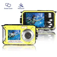 Профессиональная Детская Цифровая камера для подводной съемки 10FT Full HD видео потребительские видеокамеры для мальчиков и девочек Водонепроницаемая камера двойной экран