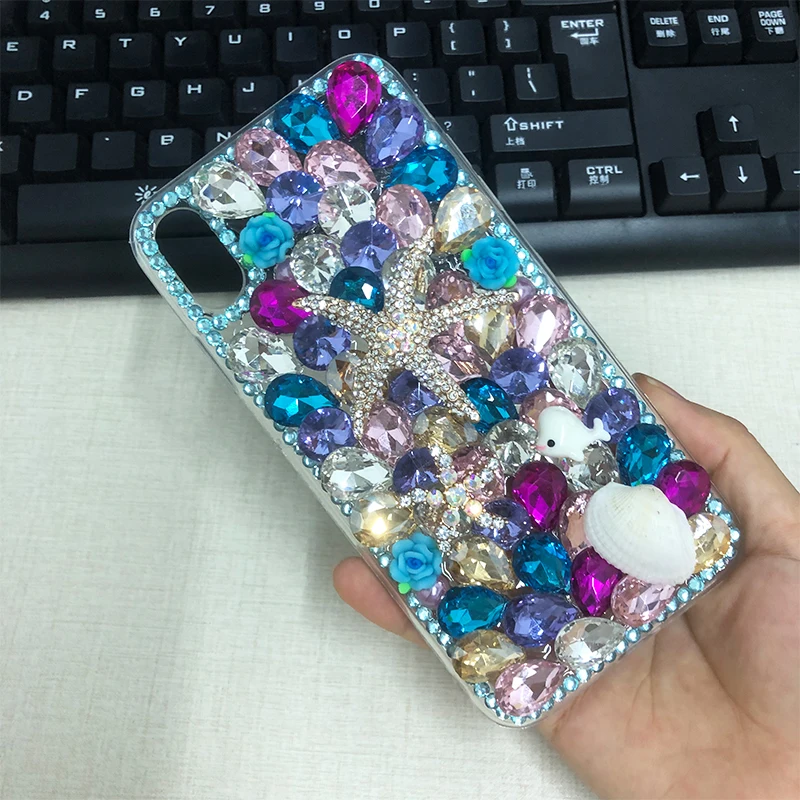 Bling ювелирное горный хрусталь кристалл алмаза мягкие подвесные дельфинов для