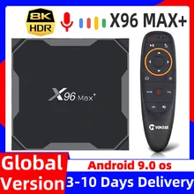 2020 TV, pudełko z systemem Android 9.0 X96 Max plus TVBox procesor Amlogic S905X3 X96Max Android Box 8K 2.4G i 5G Wifi 4GB 64G 32GB inteligentny 4K odtwarzacz multimedialny