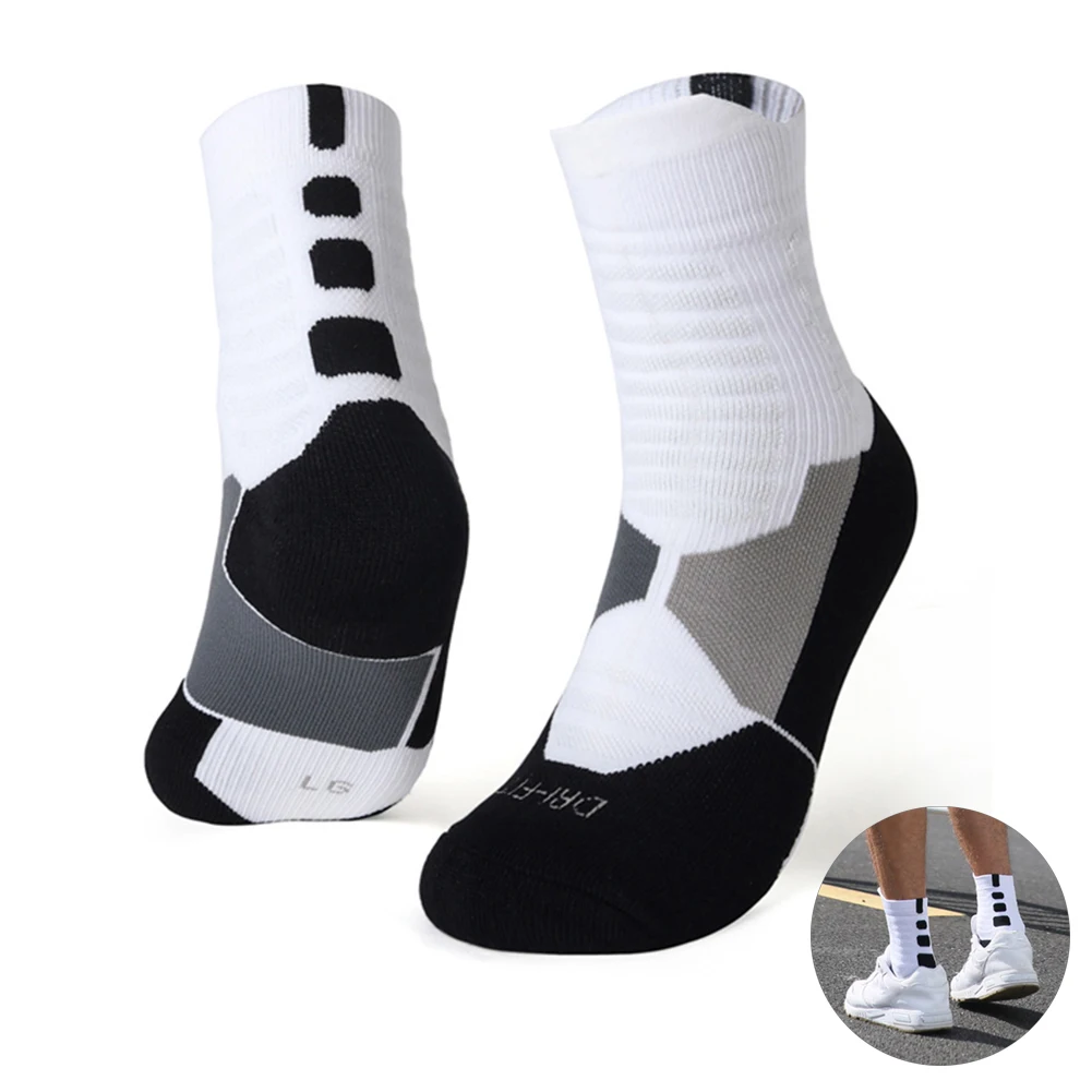 Men Thermal Sports Socks Outdoor Cycling Hiking Non-slip Sports Winter Long Tube Cotton Socks