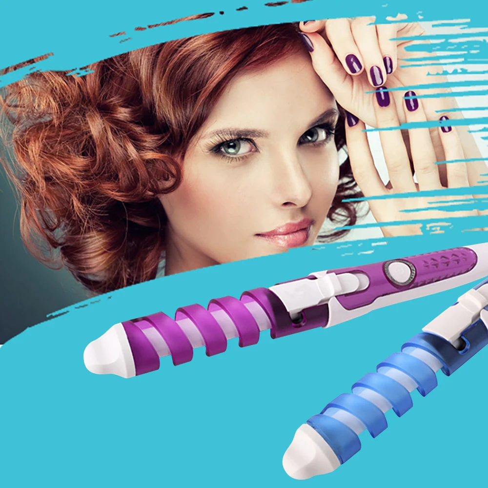 

Professional Ceramic Barrel Magic Spiral Curling Iron Curler Electric Hair Curler Beauty Curling Wand Hair Styling Tools