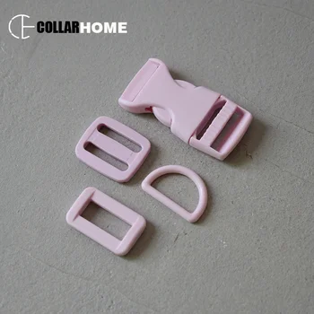 

20 sets plastic D ring 20mm webbing clip hook adjuster breakaway buckle DIY backpack dog collar bags bracelet DIY accessories