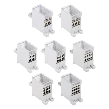 

uxcell 1 In 2/3/4/6/8/9/12 Out DIN Rail Terminal Blocks 250A Max Input Distribution Block for Circuit Breaker Gate Motors