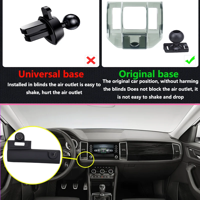 Auto Handy Halter für Skoda Kodiaq 2016 2017 2018 2019 Telefon