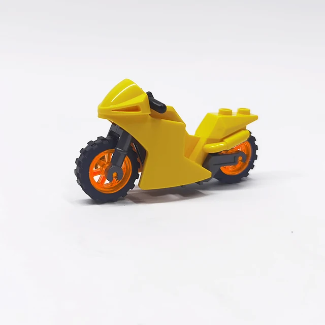 Single Harley Moto Blocks Vehicles Motorcycle Accessories MOC Parts Military SWAT City Building Blocks Model Toys for Children - 3pcs-200006156