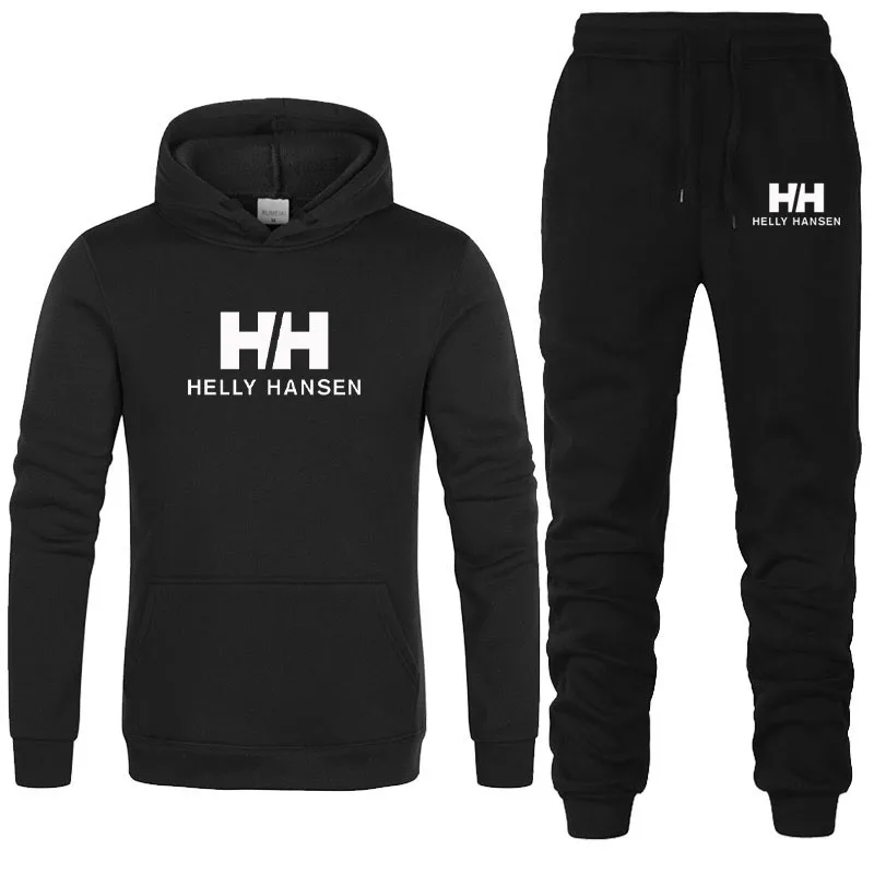 

2020 New Brand Tracksuit men Hoode+Pants 2 Piece Sets man Sportswear Fleece Thick Hood+Pants Sport Suis Plus size S-3XL