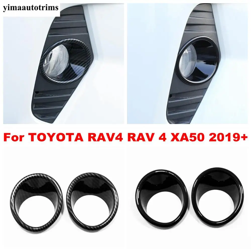 

Car Front Bumper Fog Lights Lamps Frame Cover Kit Trim Sticker Accessories For TOYOTA RAV4 RAV 4 XA50 2019 2020 2021 2022