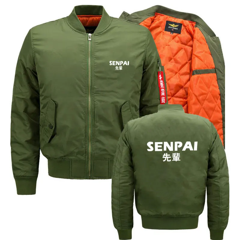 Japanese style bomber jacket Man women SENPAI Jackets Streetwear clothes Ma1mens jackets Coat jaqueta masculino Size S-6XL - Цвет: Army Green JK0431