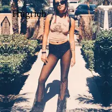 2020 Sexy Women Crochet Beach Wide Leg Pants Lace See Through Swimwear Long Trousers