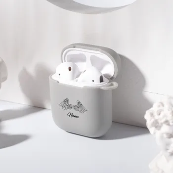 

Wings Custom Name DIY Candy Color Case For Airpods 2 Case For Air Pods 1 2 Protective Cover Soft Silicone Wireless Airpod 1 Case