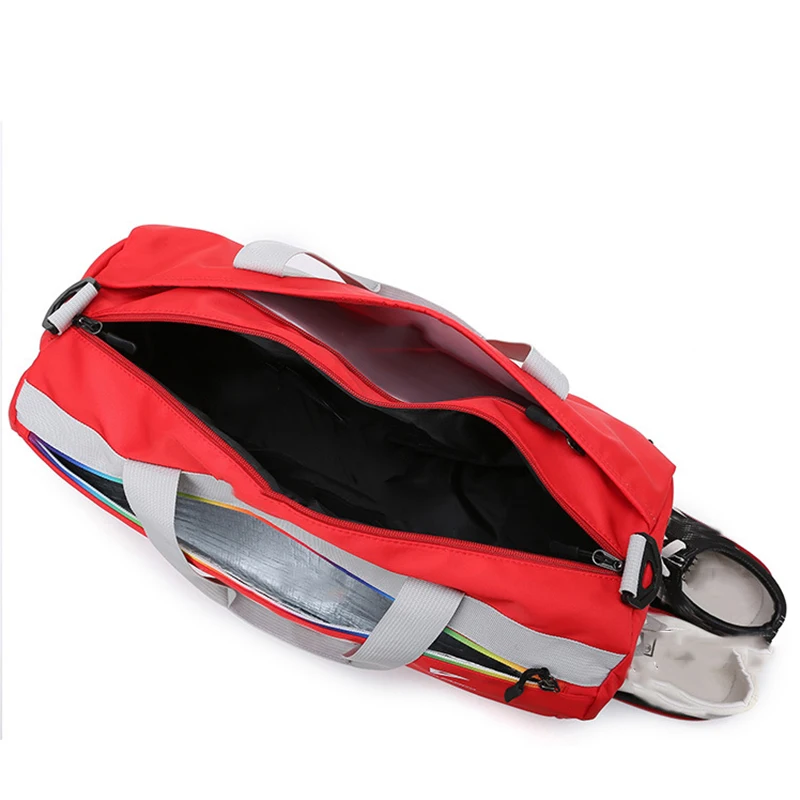 Pink Letter Training Handbags Travel Waterproof Bag Insulation Layer Fitness Yoga Bag Large Capacity Shoulder Sports Bag
