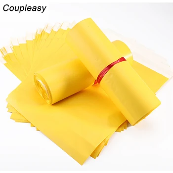 

100Pcs/lot Yellow Poly Mailer Plastic Shipping Bags Self Adhesive Seal Plastic Envelope Waterproof Courier Storage Bags 5 sizes
