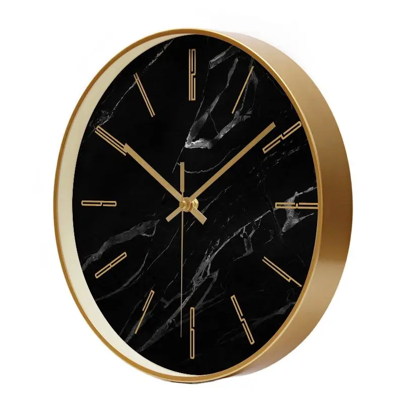 Gold Large Wall Clock Modern Large Wall Watch Silent Living Room