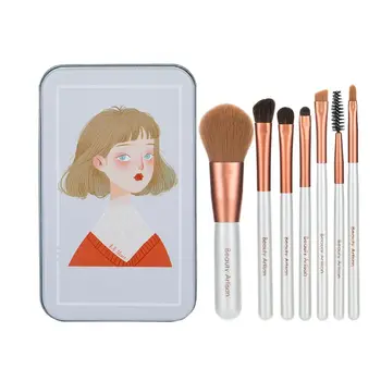

7pcs/set Makeup Brushes for Eye Shadow Blush Eyebow Eyelash Eyeliner with Box Professional Starter Cosmetic Tools for Travel