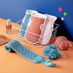 3pcs/set Body Brush Bath Belt Bath Shower Exfoliating Back Brush Belt Wash Bathroom Clean Tools Bath Scrub Belts Stain Removal
