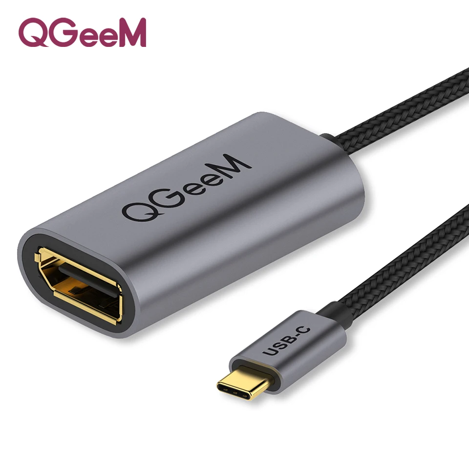 USB-C DP Female QGeeM USB C для Macbook Pro мульти-концентратор USB 3,1 de tipo C 3,0 концентратор HDMI PD адаптер для iPad Pro OTG de carga del divisor - Цвет: USB-C DP Female
