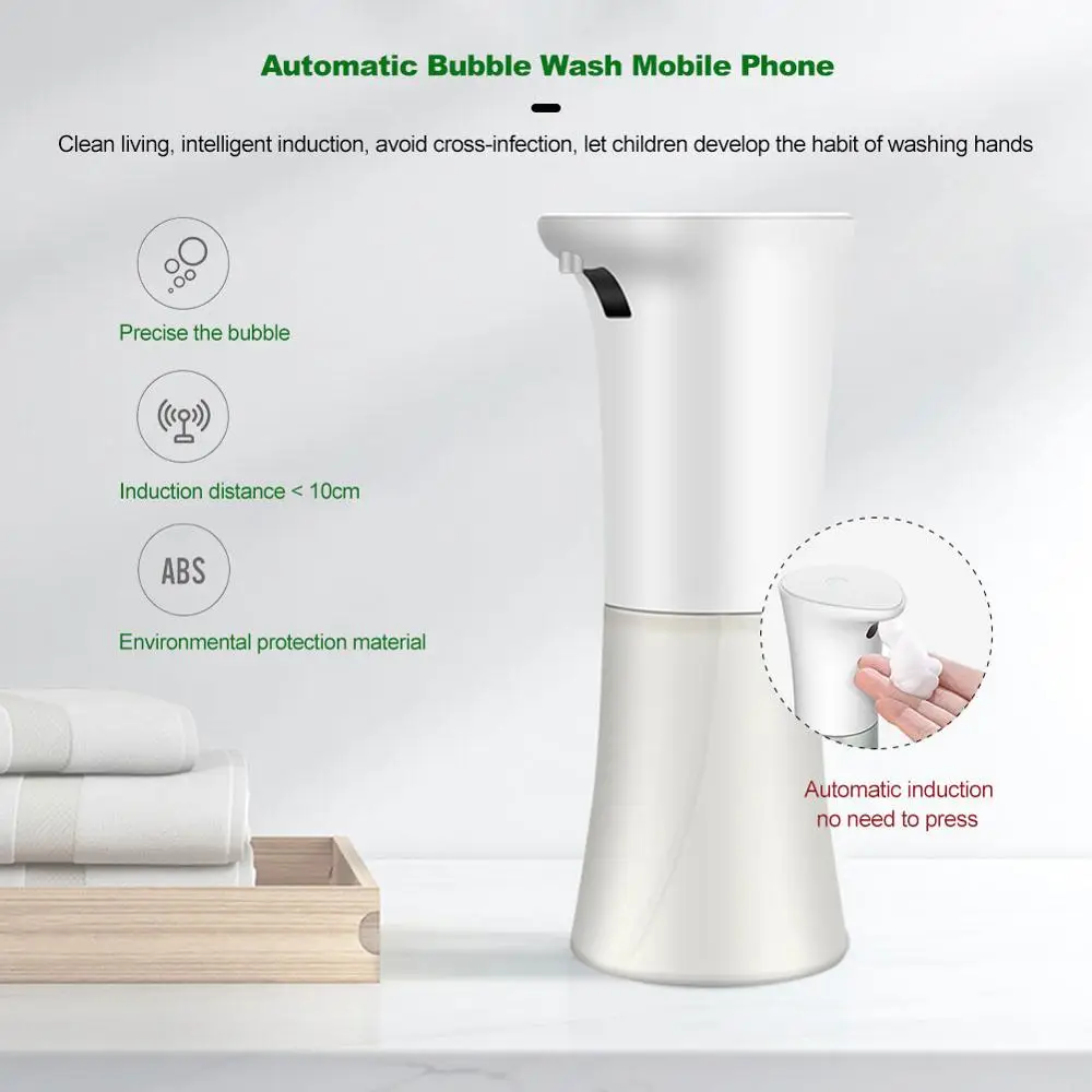 

Automatic Induction Foam Soap Dispenser Hand-washing Machine Desktop Disinfection Hair-free Non-contact for home hotel school