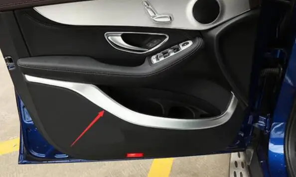 Для Mercedes Benz класса GLC X253 220 260 300- Автомобильная внутренняя отделка дверей литье отделка Аксессуары автомобильный Стайлинг 4 шт