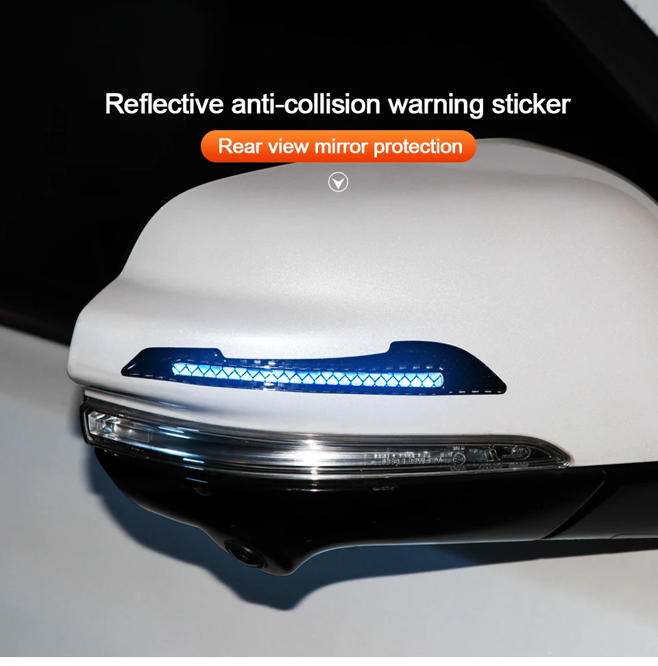 Автомобильное зеркало заднего вида отражательный бампер Предупреждение ющий стикер для светоотражающего водонепроницаемого анти-столкновения безопасности стикер двери