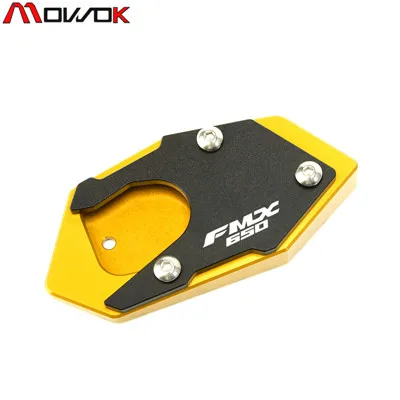 FMX650 Glod Для Honda XLV 600 650 700 TRANSALP/DOMINATOR NX 650/FMX 650 CNC боковая подставка увеличитель пластина подставка увеличение расширение - Цвет: FMX650 Glod