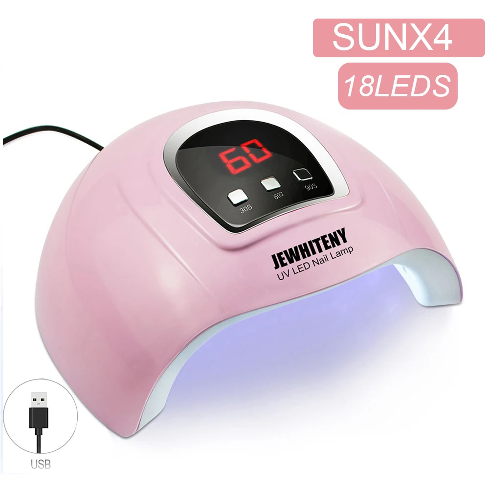 48W SUNX4 УФ-лампа для ногтей 80 Вт SUNX5Max светодиодный Сушилка для ногтей для маникюра отверждение всех гель-лаков лампа для ногтей 45 шт. светодиодный 30 s/60 s/90 s автоматический датчик - Цвет: 48W SUNX4