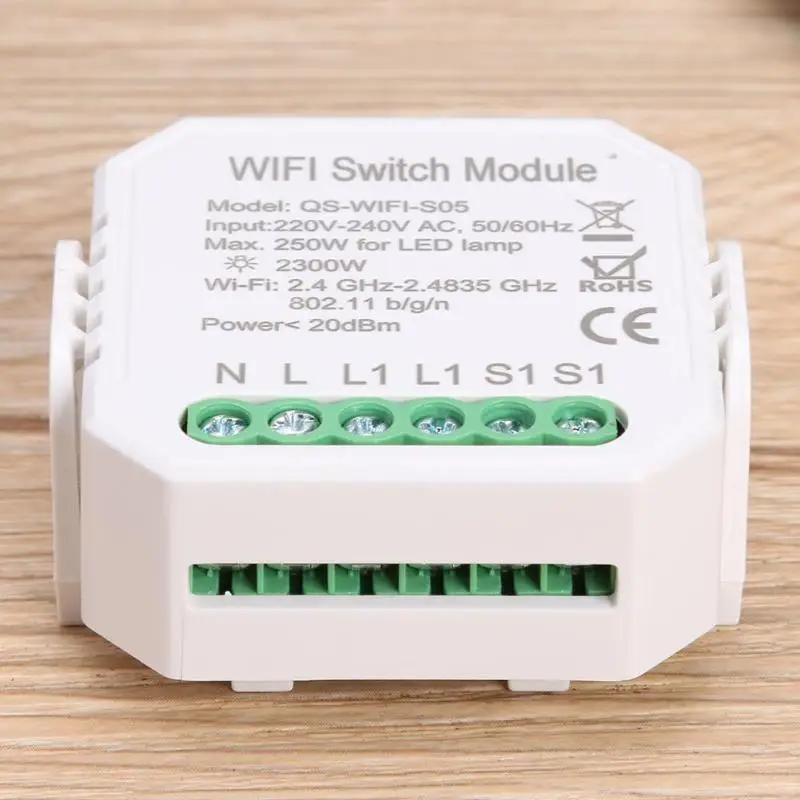 Tuya S05 1C умный DIY WiFi модуль переключателя поддержка для Alexa Google Assistant Smart Life/Tuya APP пульт дистанционного управления