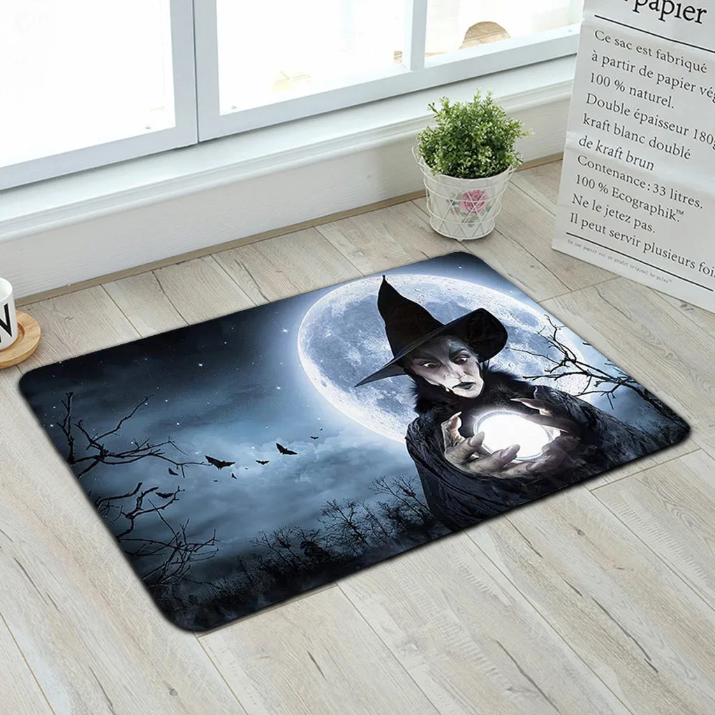 Ковер ковер на Хэллоуин Кухня двери Ванная комната напольный коврик, напольный ковер тыквы печати 40X60 см; Прямая поставка#82740