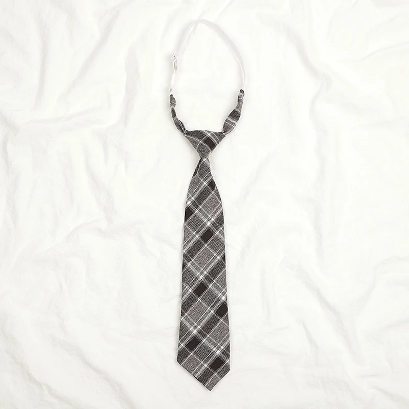 Woven Necktie Fashion Women Cotton Boys Girls Slim Plaid For Christmas Gifts Casual Novelty Rubber