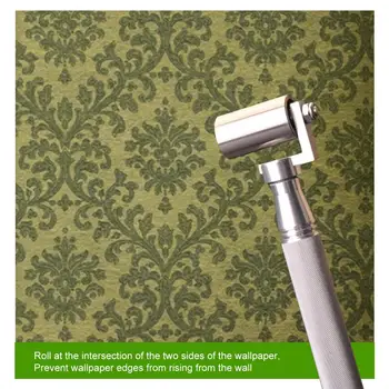 

Stainless Steel Wallpaper Edge Seam Roller Metal Flat Roller 40mm Flat Pressure Roller Smoothing Tool