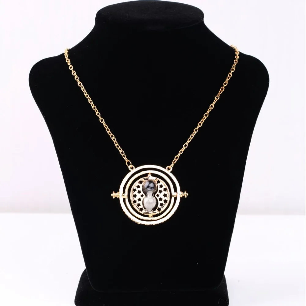 GENBOLI Time Turner, ожерелье, вращающиеся вращения, золотые песочные часы, подвеска, Ретро стиль, Круглый, для мужчин и женщин, ювелирное изделие, рождественский подарок для детей