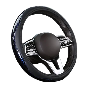 

Carbon fiber car leather steering wheel cover Car For 730Li 745Li 760Li 2004 730Li 740Li 750Li 760Li 2005 755ih 2007