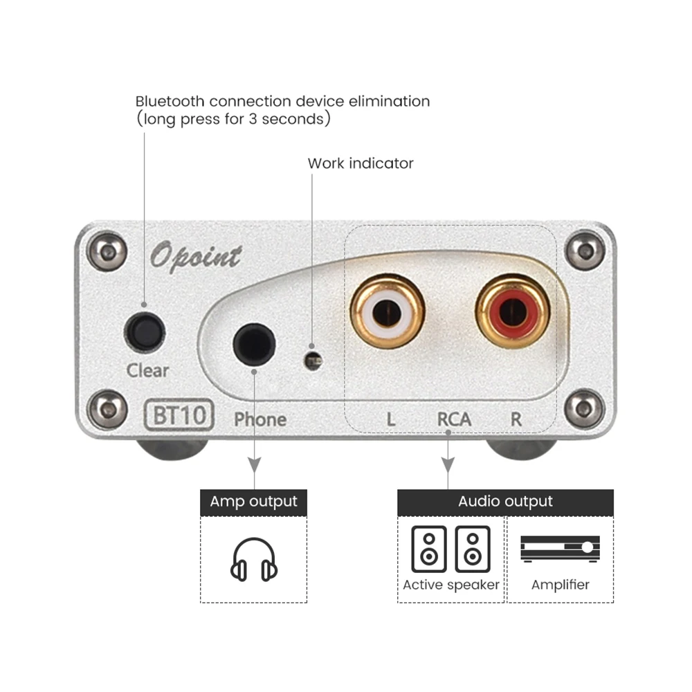 AIYIMA APTX HD Bluetooth 5 0 CSR8675 Receiver Portable HIFI AUX DAC Headphone Amplifier Audio Decoding RCA Amp 16Bit ES9018K2M