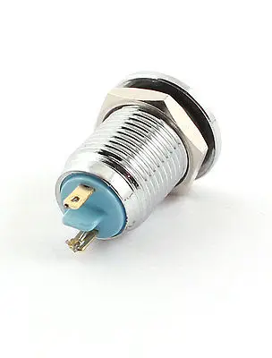 DC 24V 12 мм Диаметр резьбы 2-контактный Нержавеющая сталь красный индикатор сигнала светильник