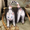 120CM x 10CM caliente bufandas tres dimensiones Animal bufanda de seda gato Tigre perro bufanda de padre-niño diseño único colocación bolsa G ► Foto 1/6