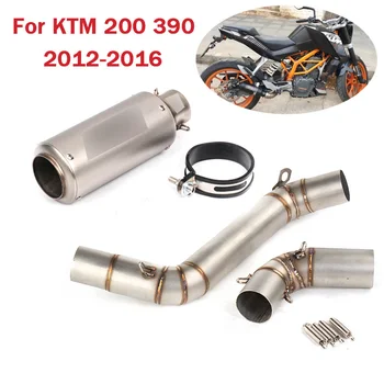

For KTM 200 390 2012-2016 Connecting Link Pipe Middle Tube Modified Exhaust Pipe Muffler Tips 51mm Slip On Duke 390 Motorcycle