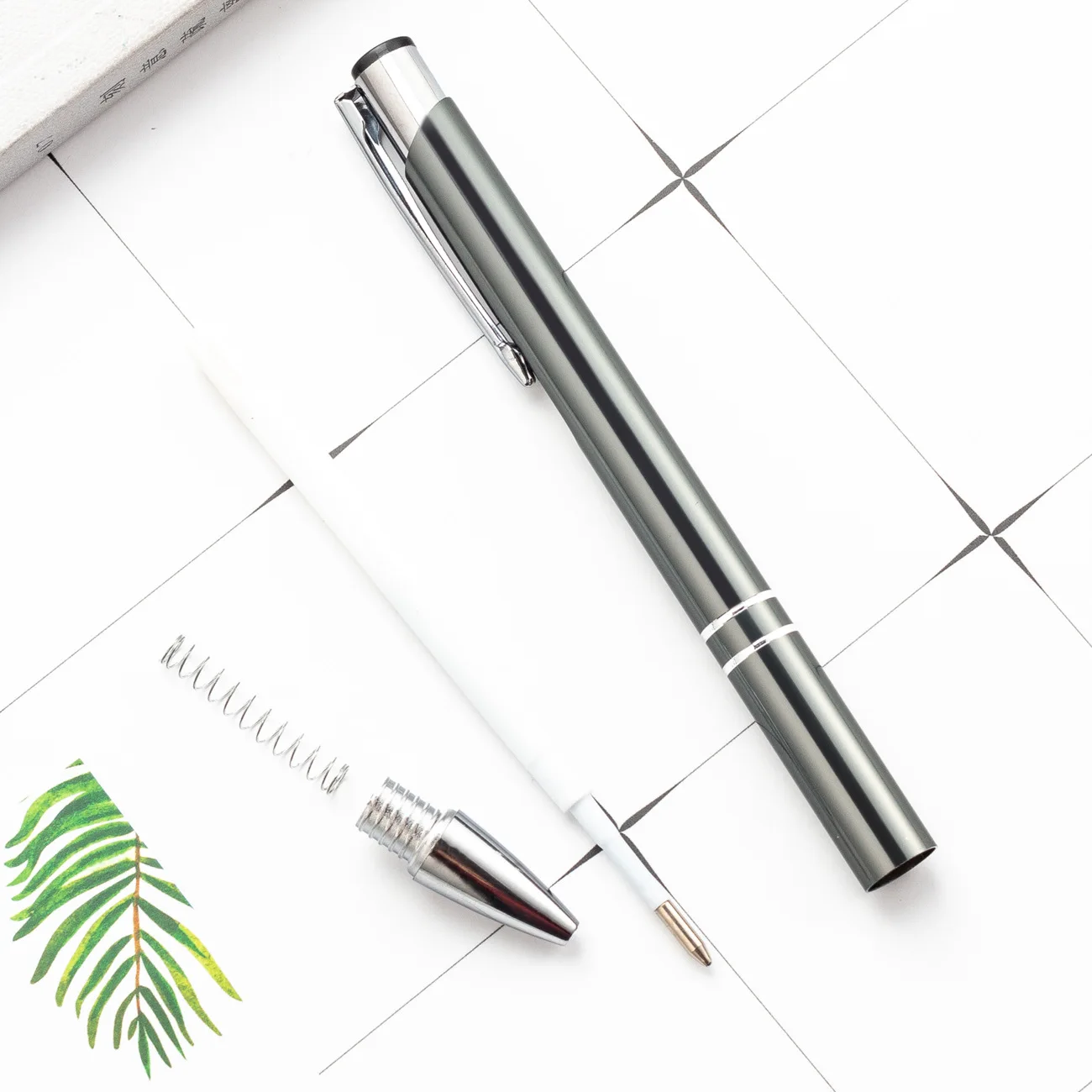 1pcs/lot mini metal ballpoint pen rotating pocket-size pen ball point pen S&K 