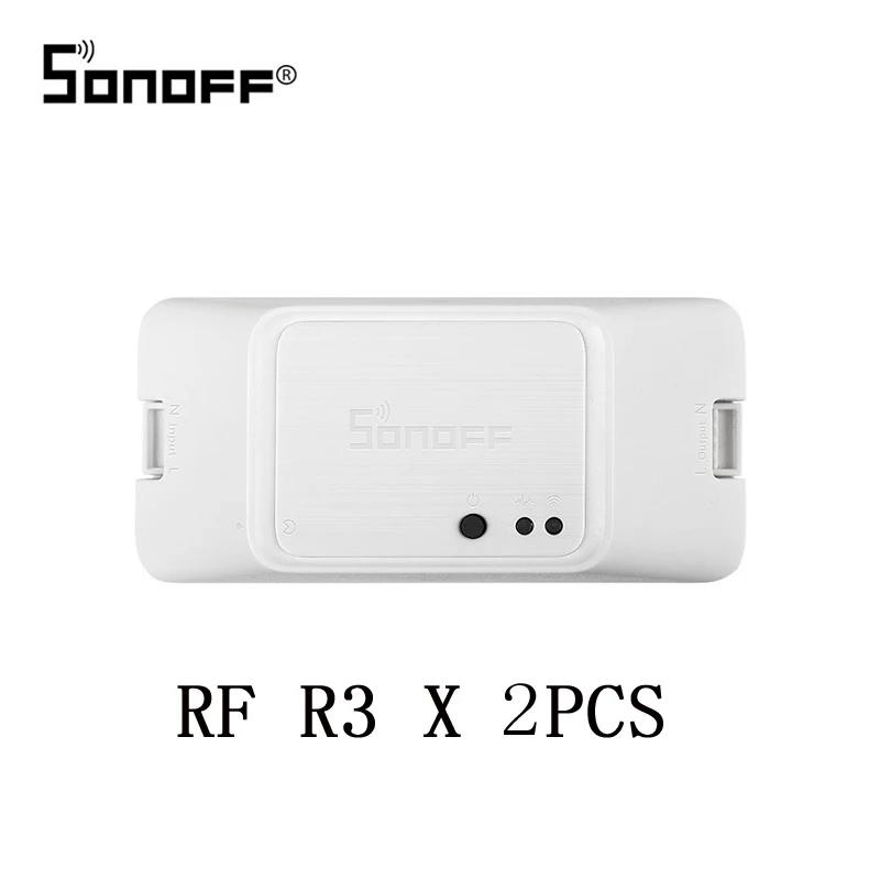 SONOFF RFR3 Smart RF управление RM 433 МГц переключатель Wi-Fi 100-240 В DIY приложение Ewelink Автоматизация работает с Alexa Google Home - Комплект: RF R3 2PCS