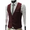 Fashion Men Cotton Vest Warm Vest Jacket Waistcoat Solid Color V Neck Sleeveless Button Pocket Blazer Suit Waistcoat Blazer Vest 2