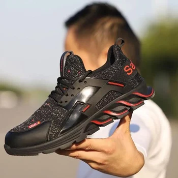 

Safe Shoes Anti-smashing Anti-piercing Lightweight Breathable Deodorant Work Shoes TC21