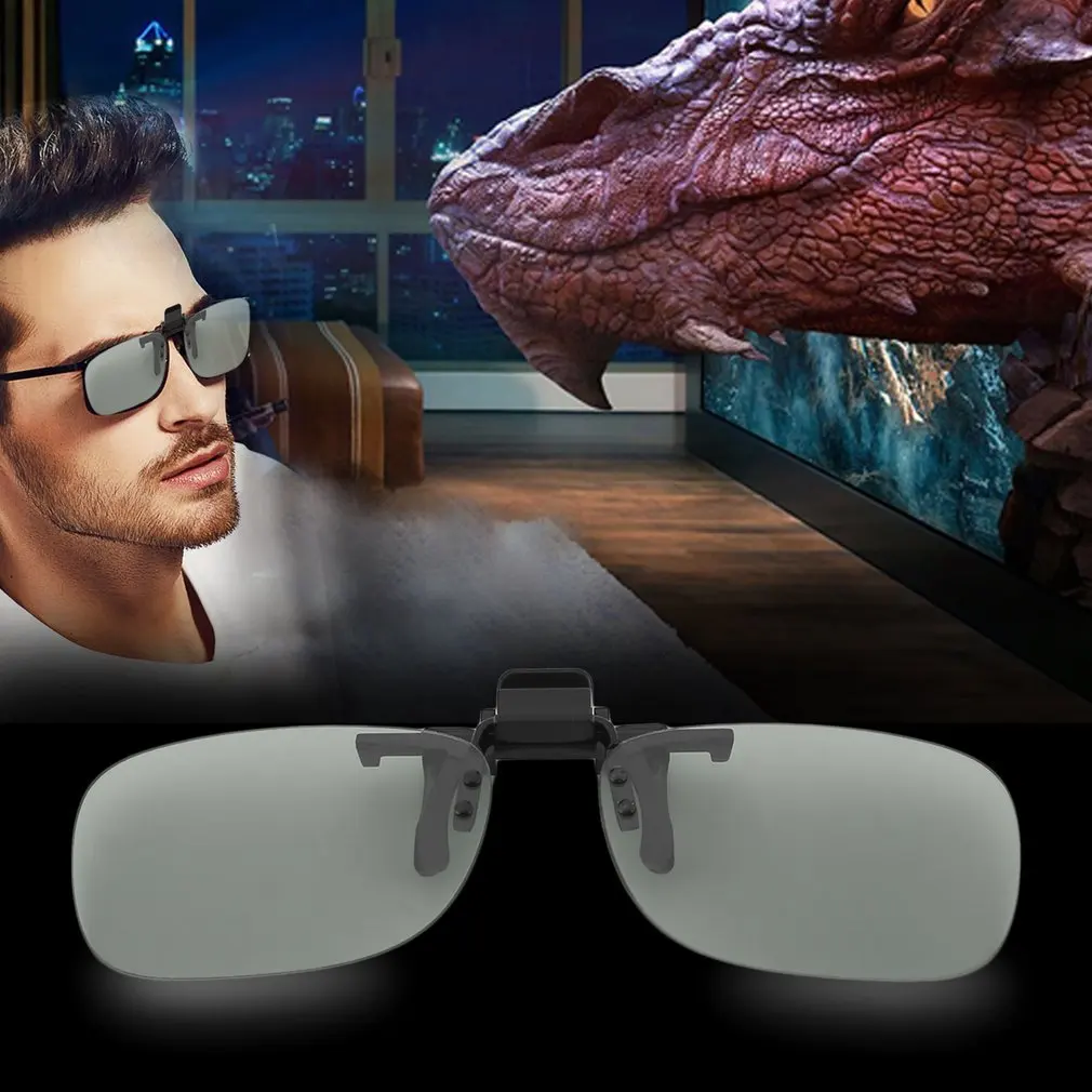 Профессиональные 3D Легкие мужские женские клипсы на типе пассивные круговые 3D очки клип для 3D ТВ кино