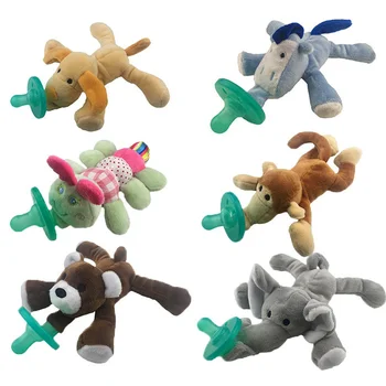 

Lovely Infant Baby Boys Girls Child Cuddly Plush Animal Dummy Pacifiers Orthodontic Nipples Baby Boy Baby Girl Pacifier 0-1 Year