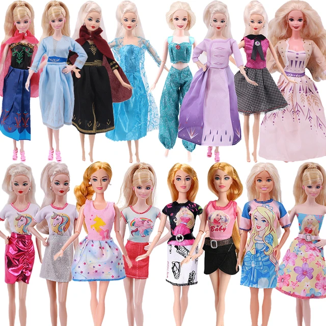 5 pçs conjunto de barbies boneca brinquedo roupas acessórios barbies roupas  para boneca barbie & 1/