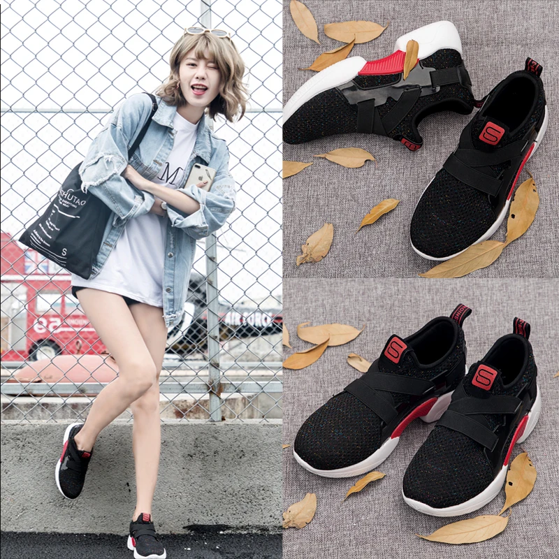 Tenis Feminino Women Tennis Shoes 2021 Hot Sale Female Red Gym Sport Shoes Mesh Trainers Lady Flat Sneakers Woman Zapatos Mujer