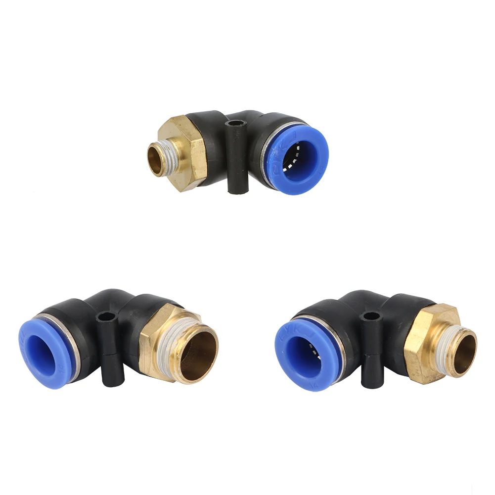 14 мм x 1/4 &quot3/8" 1/2 &quot3/4" наружная резьба 90 градусов Локоть Быстрый Соединитель